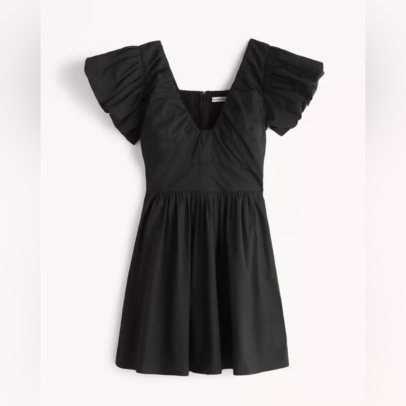 Abercrombie & Fitch Dresses & Skirts - Abercrombie and Fitch Puff Sleeve Flirty Black Skort Dress